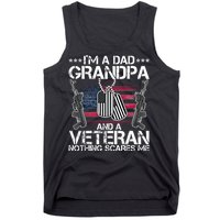 Grandpa Veteran Nothing Scares Me Tank Top