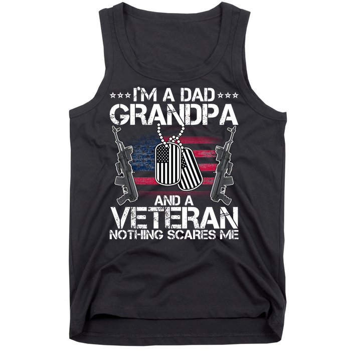 Grandpa Veteran Nothing Scares Me Tank Top