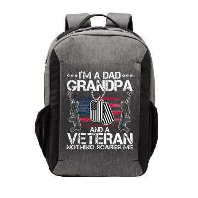 Grandpa Veteran Nothing Scares Me Vector Backpack