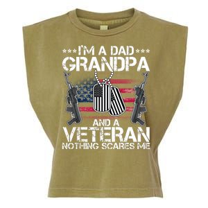 Grandpa Veteran Nothing Scares Me Garment-Dyed Women's Muscle Tee