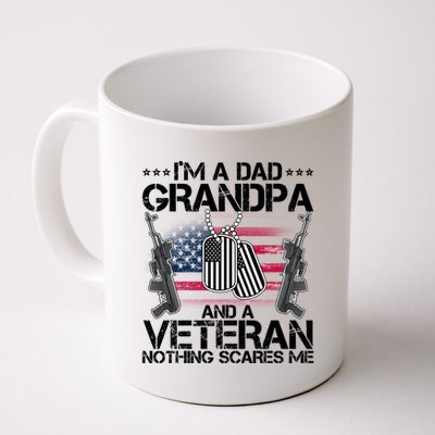 Grandpa Veteran Nothing Scares Me Coffee Mug