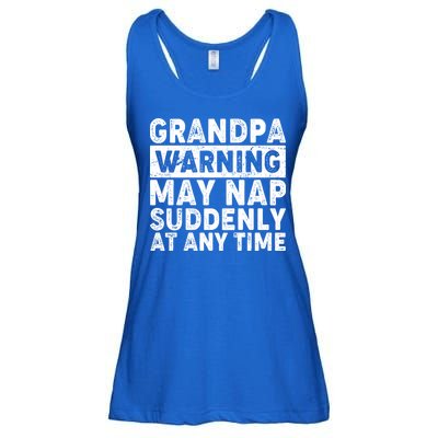 Grandpa Warning May Nap Suddenly At Any Time Ladies Essential Flowy Tank