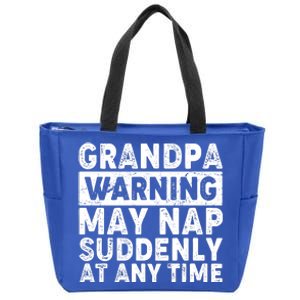 Grandpa Warning May Nap Suddenly At Any Time Zip Tote Bag