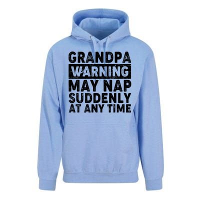 Grandpa Warning May Nap Suddenly At Any Time Unisex Surf Hoodie