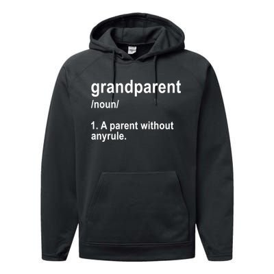 Grandparents A Parent Without Any Rules Performance Fleece Hoodie