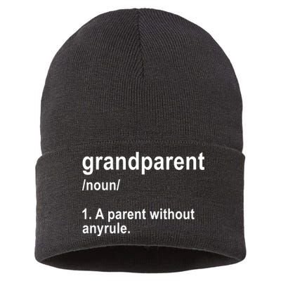 Grandparents A Parent Without Any Rules Sustainable Knit Beanie