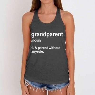 Grandparents A Parent Without Any Rules Women's Knotted Racerback Tank