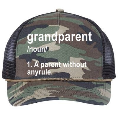 Grandparents A Parent Without Any Rules Retro Rope Trucker Hat Cap