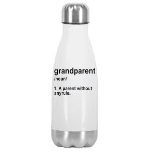 Grandparents A Parent Without Any Rules Stainless Steel Insulated Water Bottle