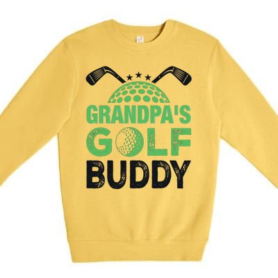 Grandpas Golf Buddy Fathers Day Premium Crewneck Sweatshirt