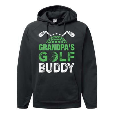 Grandpas Golf Buddy Fathers Day Performance Fleece Hoodie