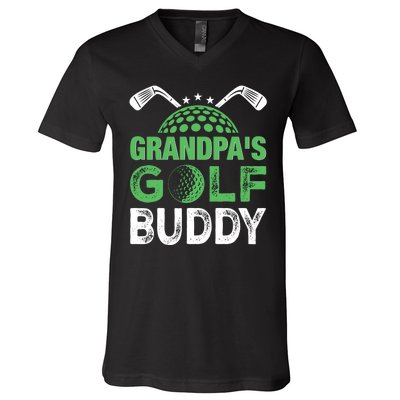 Grandpas Golf Buddy Fathers Day V-Neck T-Shirt