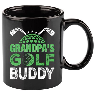 Grandpas Golf Buddy Fathers Day 11oz C Handle Ceramic Mug