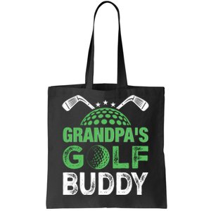 Grandpas Golf Buddy Fathers Day Tote Bag