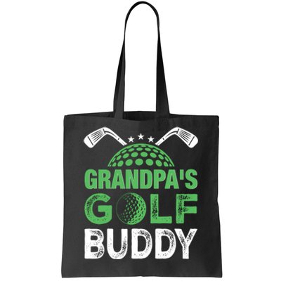 Grandpas Golf Buddy Fathers Day Tote Bag