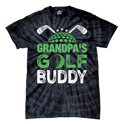 Grandpas Golf Buddy Fathers Day Tie-Dye T-Shirt