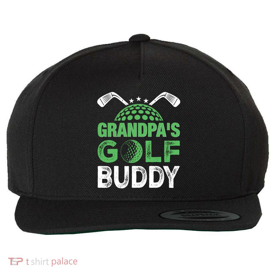 Grandpas Golf Buddy Fathers Day Wool Snapback Cap