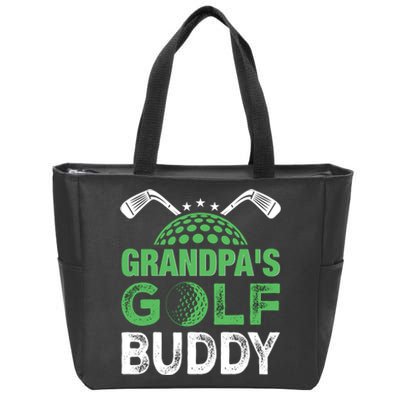 Grandpas Golf Buddy Fathers Day Zip Tote Bag