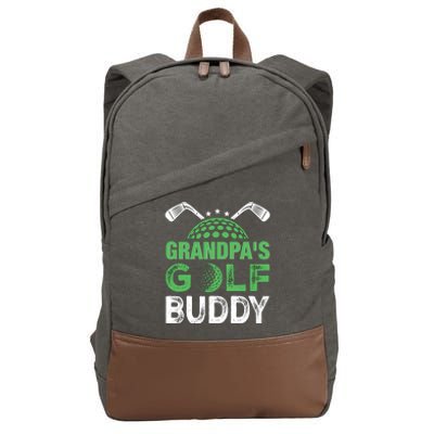 Grandpas Golf Buddy Fathers Day Cotton Canvas Backpack