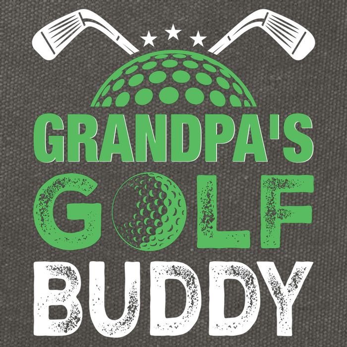 Grandpas Golf Buddy Fathers Day Cotton Canvas Backpack
