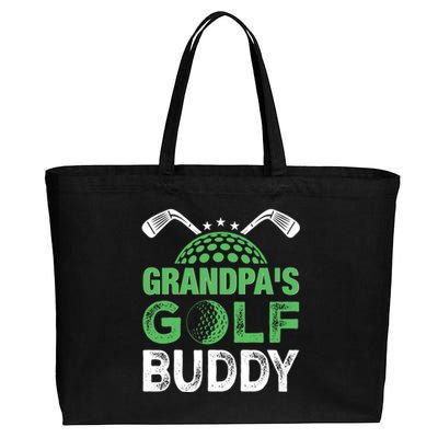 Grandpas Golf Buddy Fathers Day Cotton Canvas Jumbo Tote