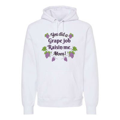 Grape Job Raisin Me Funny Mom Premium Hoodie