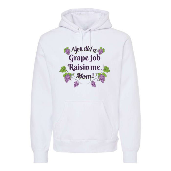 Grape Job Raisin Me Funny Mom Premium Hoodie