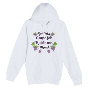 Grape Job Raisin Me Funny Mom Premium Pullover Hoodie