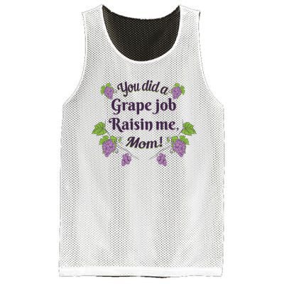 Grape Job Raisin Me Funny Mom Mesh Reversible Basketball Jersey Tank