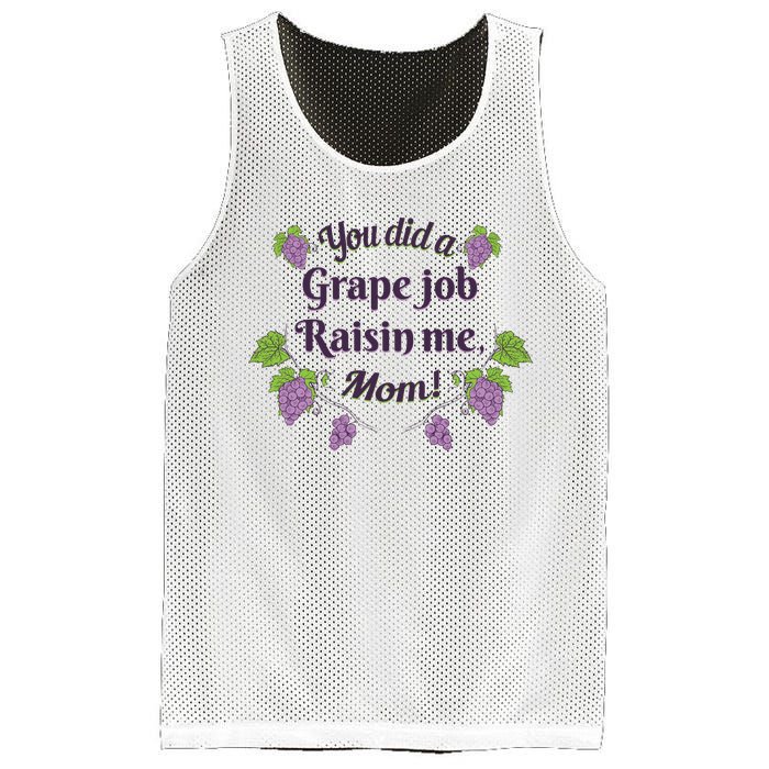 Grape Job Raisin Me Funny Mom Mesh Reversible Basketball Jersey Tank