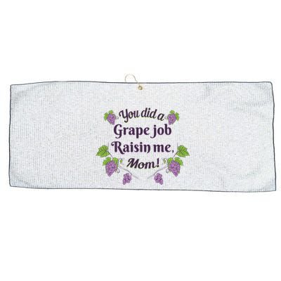 Grape Job Raisin Me Funny Mom Large Microfiber Waffle Golf Towel