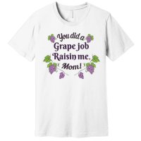 Grape Job Raisin Me Funny Mom Premium T-Shirt