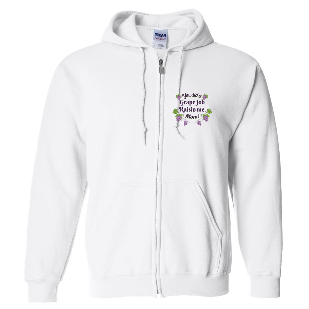 Grape Job Raisin Me Funny Mom Full Zip Hoodie