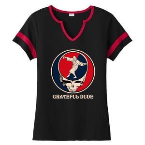 Grateful Dude Skull Ladies Halftime Notch Neck Tee