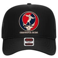 Grateful Dude Skull High Crown Mesh Back Trucker Hat