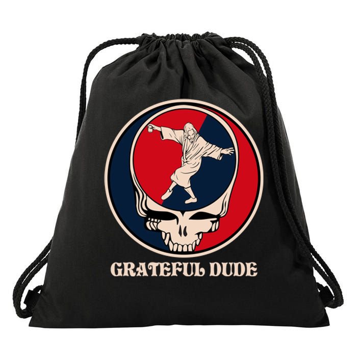 Grateful Dude Skull Drawstring Bag