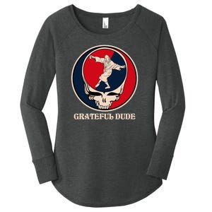 Grateful Dude Skull Women's Perfect Tri Tunic Long Sleeve Shirt