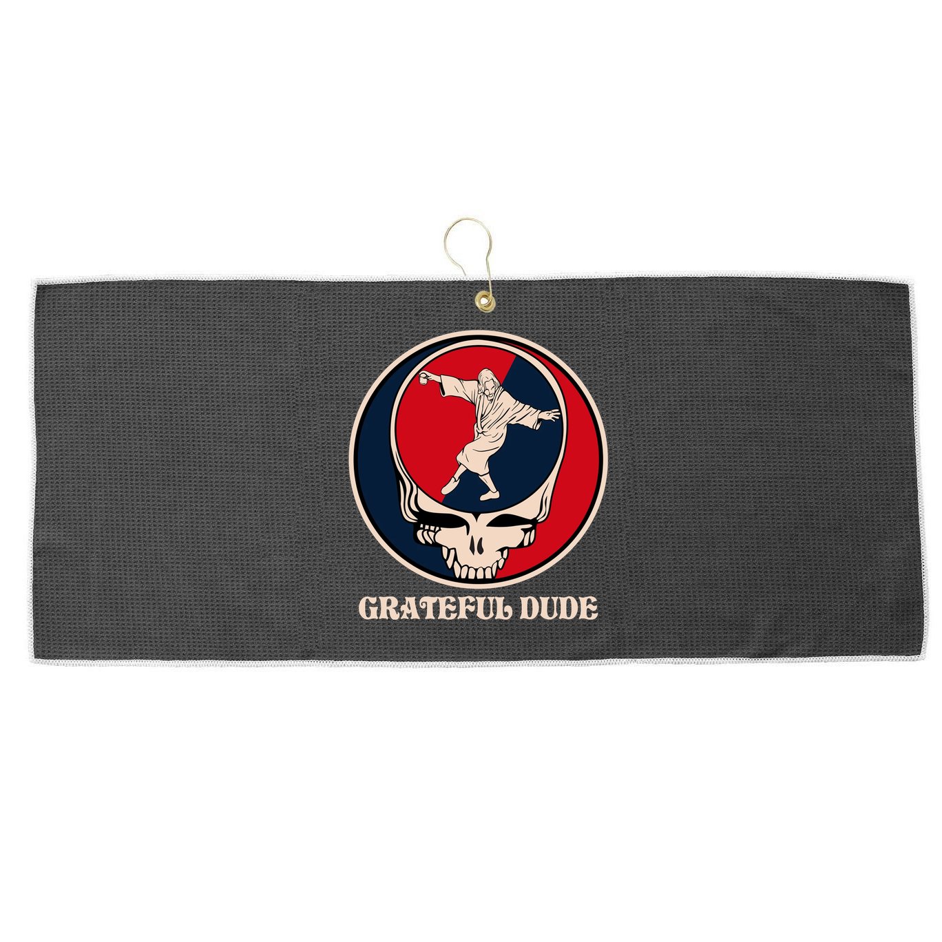 Grateful Dude Skull Large Microfiber Waffle Golf Towel