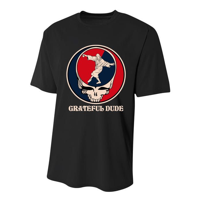 Grateful Dude Skull Youth Performance Sprint T-Shirt