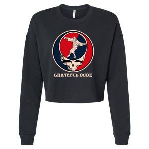 Grateful Dude Skull Cropped Pullover Crew