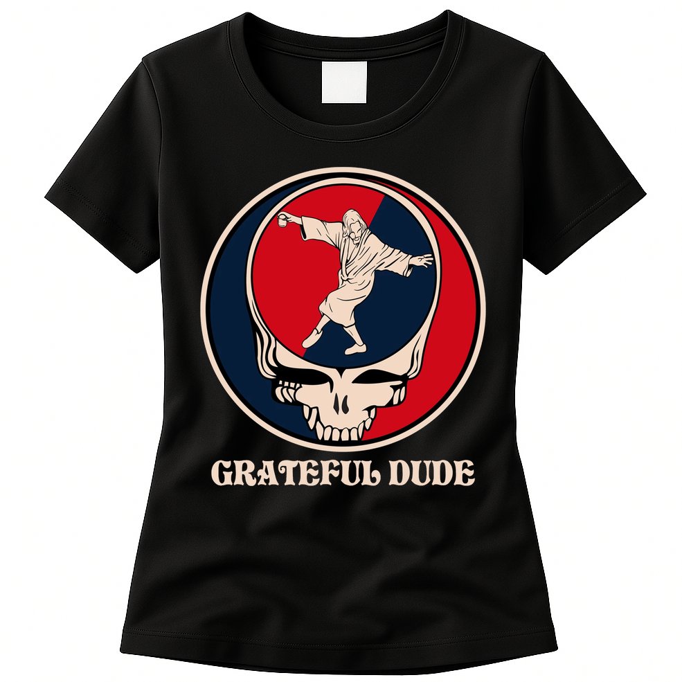 Grateful Dude Skull Womens T-Shirt