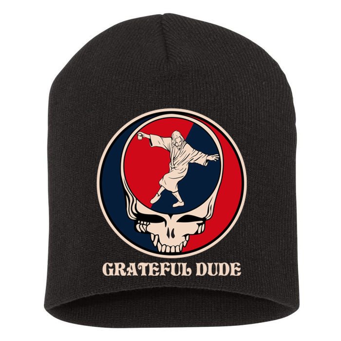 Grateful Dude Skull Short Acrylic Beanie