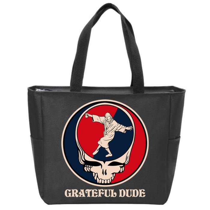 Grateful Dude Skull Zip Tote Bag