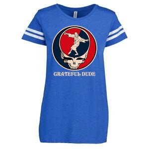 Grateful Dude Skull Enza Ladies Jersey Football T-Shirt