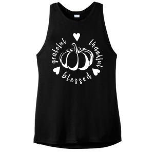 Grateful Faithful Blessed Ladies PosiCharge Tri-Blend Wicking Tank