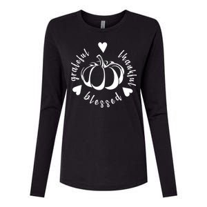 Grateful Faithful Blessed Womens Cotton Relaxed Long Sleeve T-Shirt