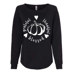 Grateful Faithful Blessed Womens California Wash Sweatshirt