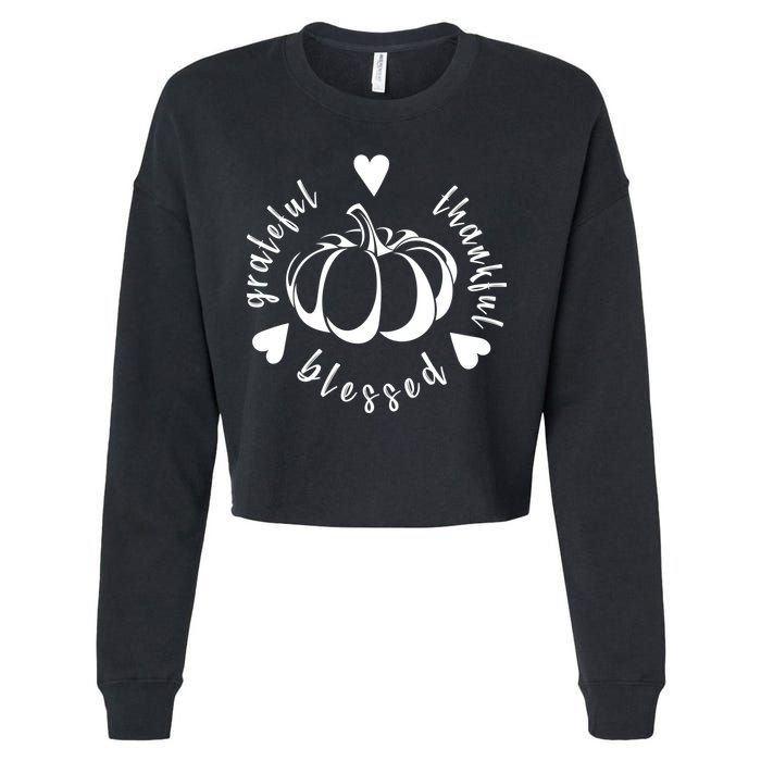 Grateful Faithful Blessed Cropped Pullover Crew