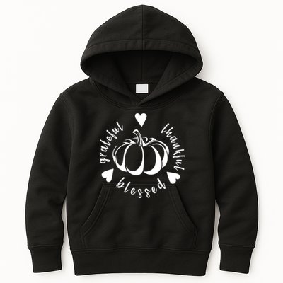 Grateful Faithful Blessed Kids Hoodie