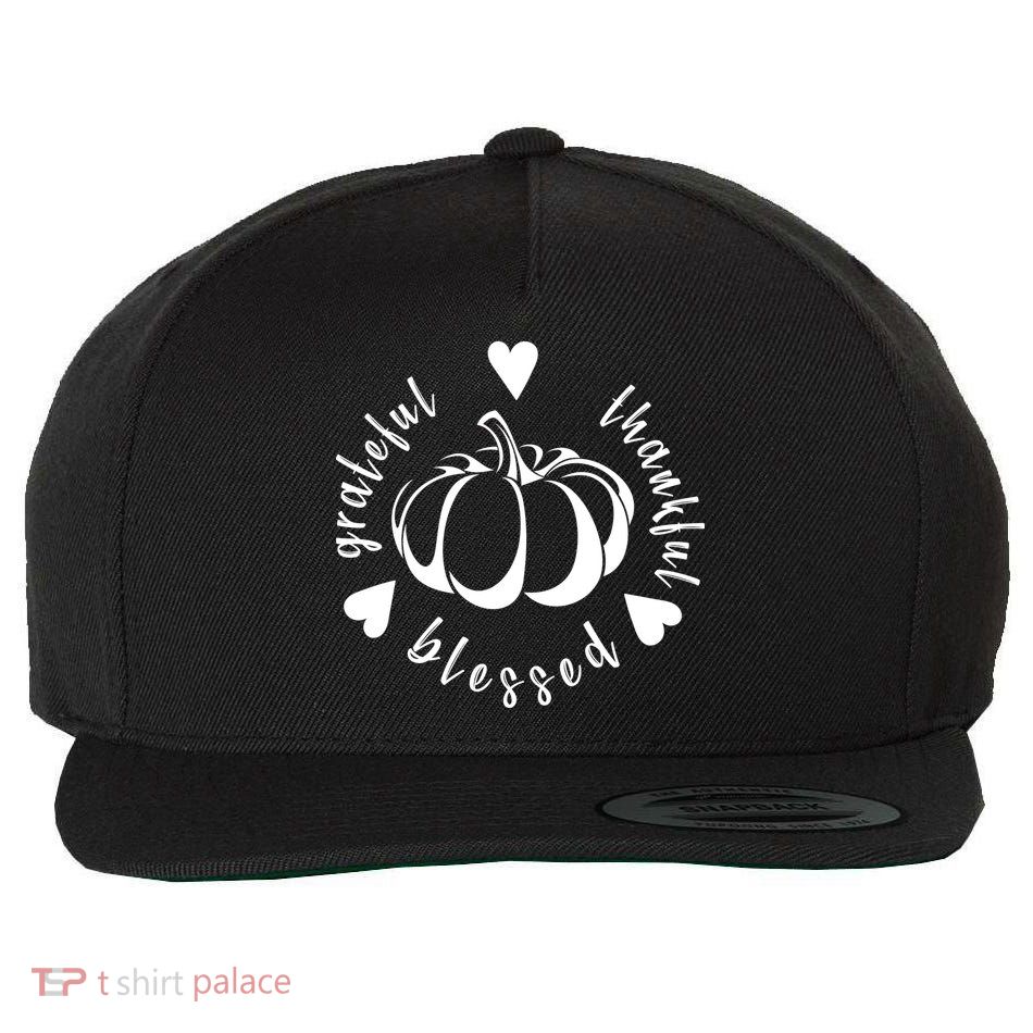 Grateful Faithful Blessed Wool Snapback Cap